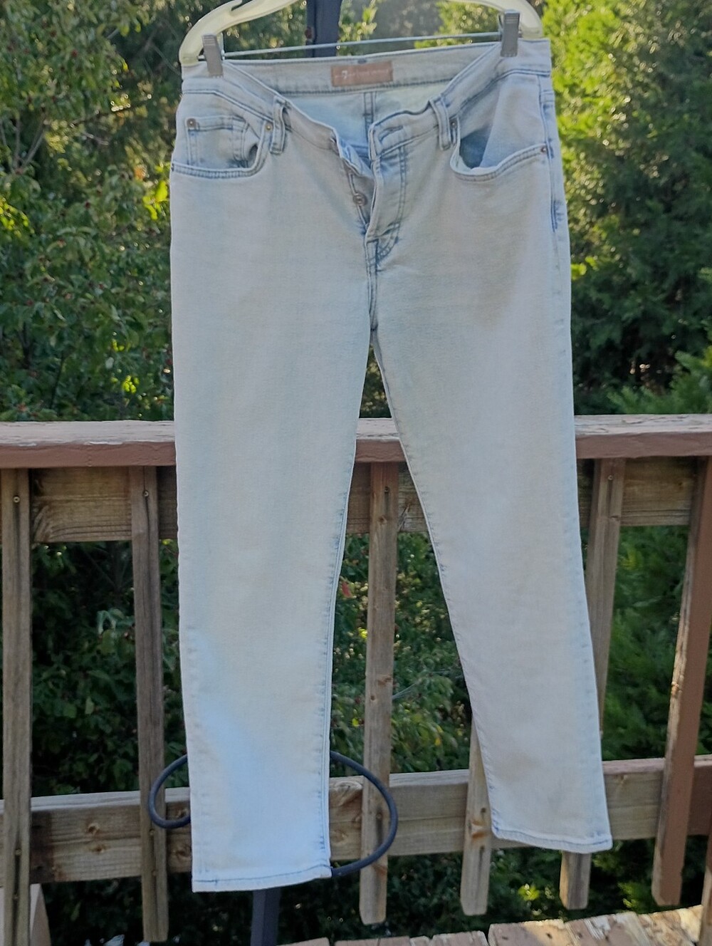7 For All Mankind Button Fly Ankle Jeans sz 29